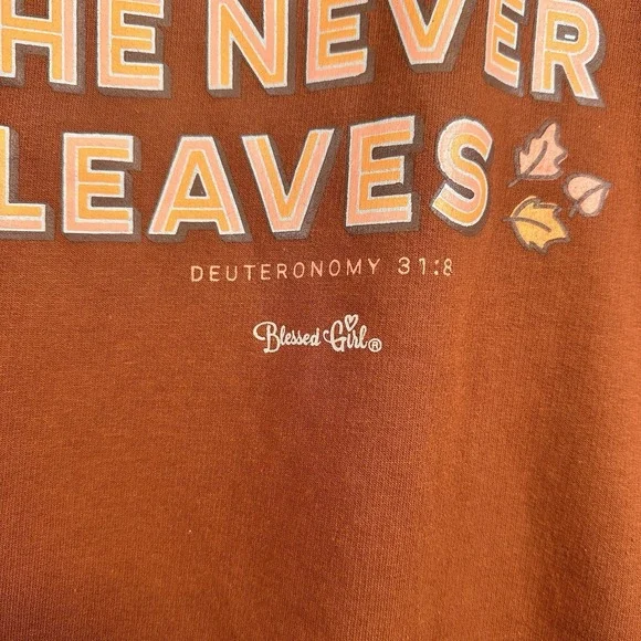 Blessed Girl Fall For Jesus Sweatshirt-Rust Color-3XL - Picture 2 of 8